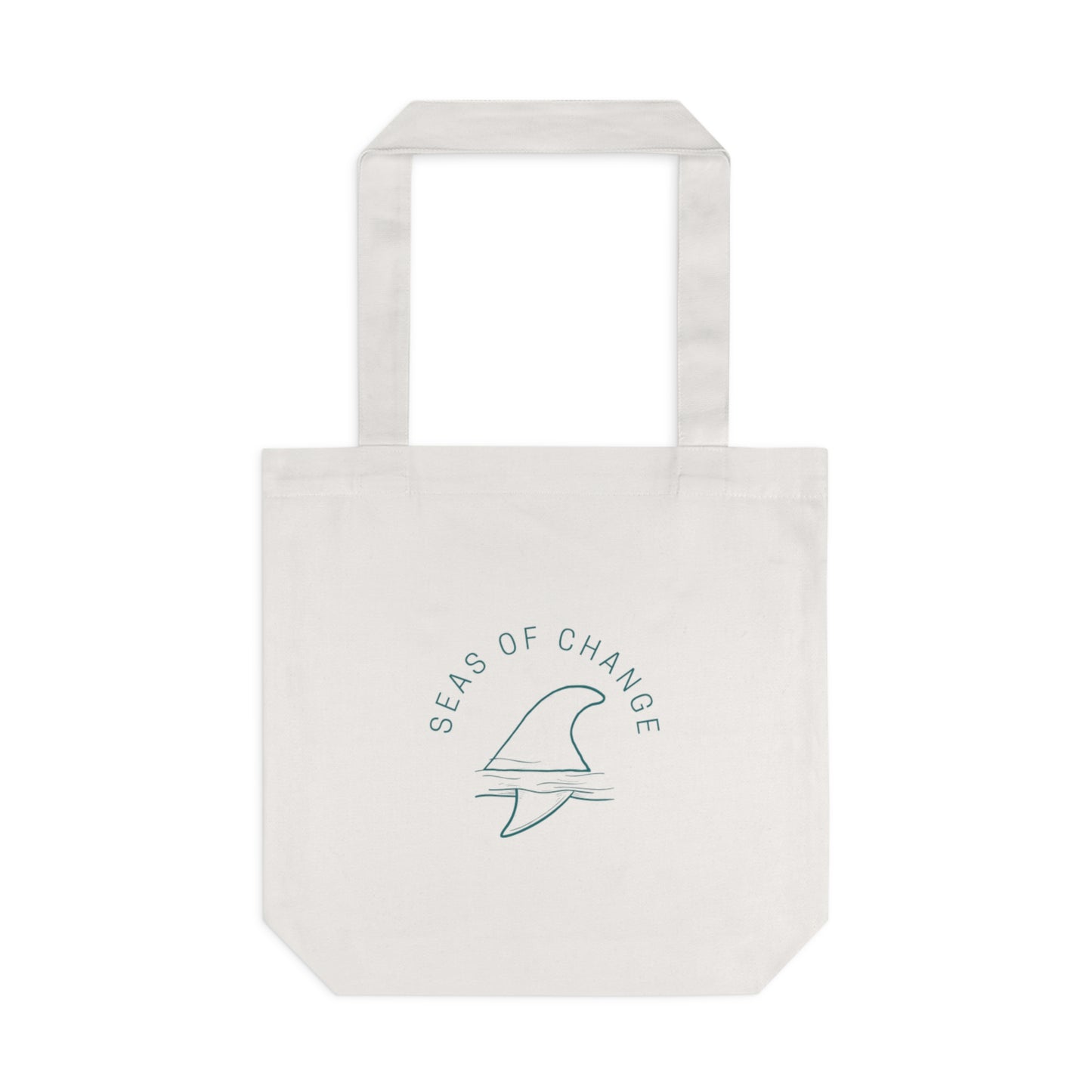 Seas of Change Cotton Tote Bag (White)